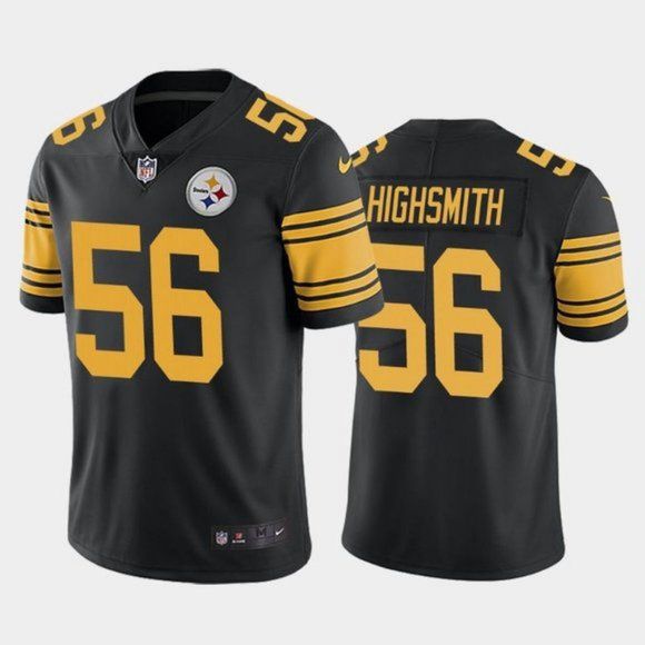 Men Pittsburgh Steelers 56 Alex Highsmith Nike Black Limited Rush NFL Jersey